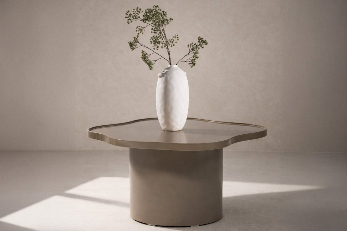 Couchtisch Caron - in Braun mit glänzender Oberfläche