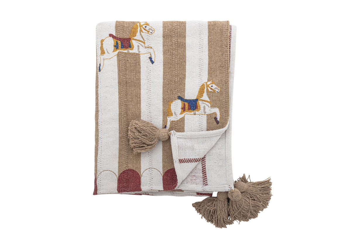 Überwurfdecke Santa - Bunt, aus recycelter Baumwolle