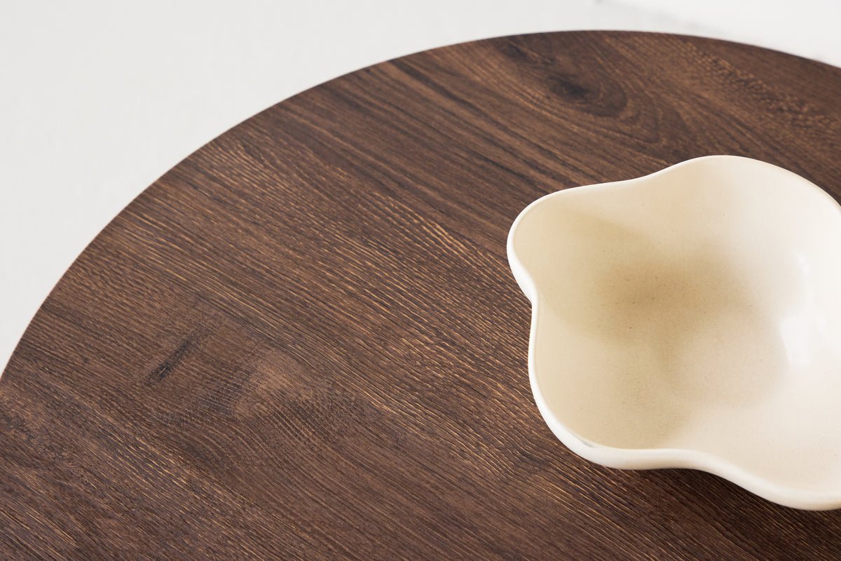 Couchtisch Keralo - stylischer Rundtisch in Holzoptik