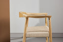 2er Set - Stuhl Leli aus Gummibaumholz und Seilgeflecht