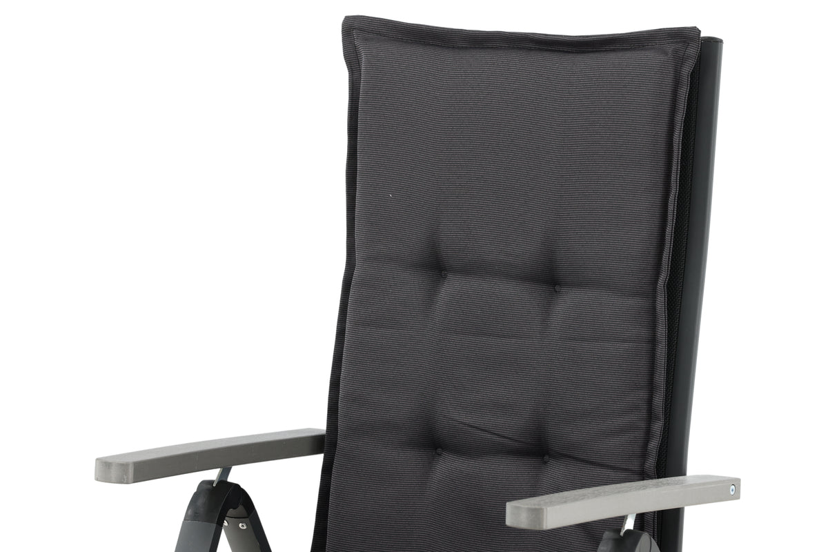 6er Set - Stuhlkissen Philly aus Polyester in Grau, Rot