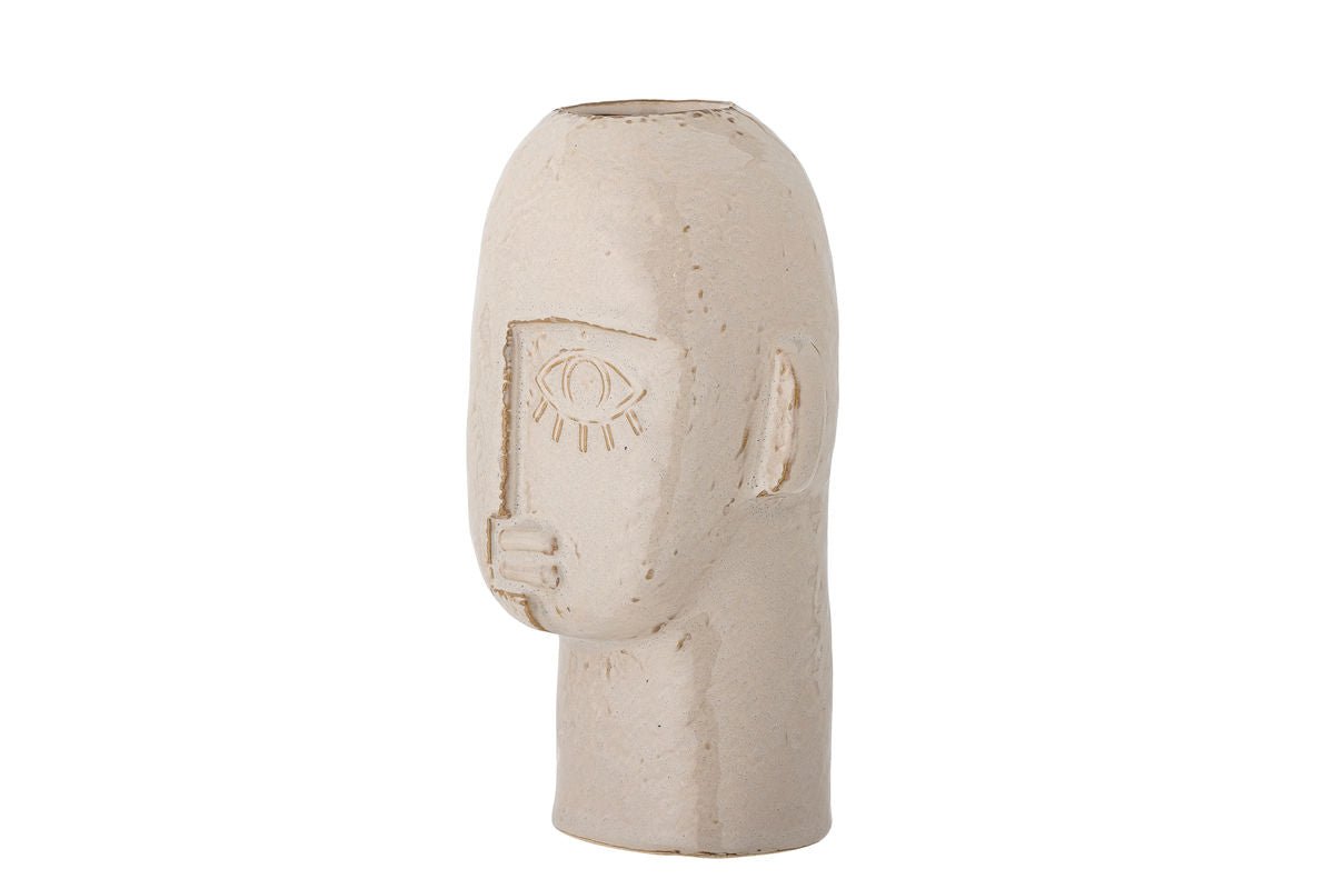 Vase „Izzra“ – aus hellem Steingut
