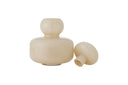 Vase Elinor mit Deckel – Naturfarbenes Glas