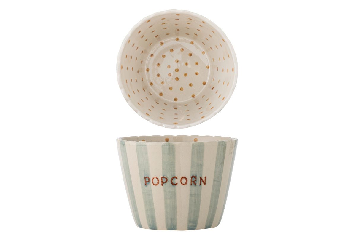 Schale Cine – handbemalte Popcorn-Schale aus Steingut