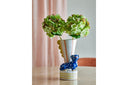 Vase Dallie – handbemalte Steingutvase mit Dackelmotiv