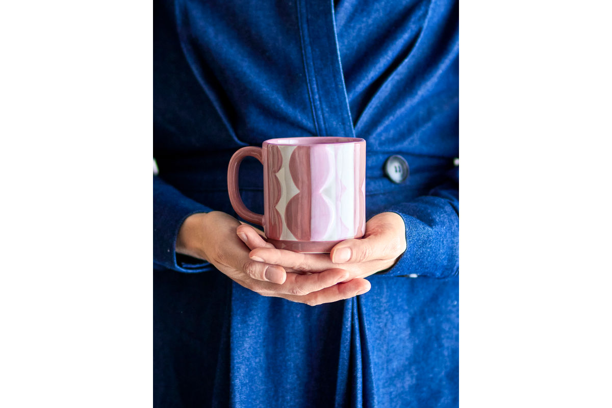 Becher Rosina – Handbemalte Steingutbecher  (4er-Set)