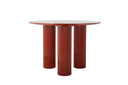 Esstisch Rufia – Skulpturales Design in Rot