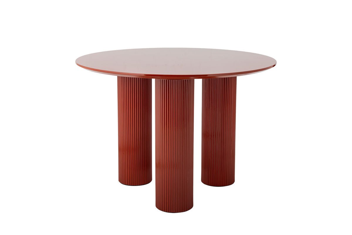 Esstisch Rufia – Skulpturales Design in Rot