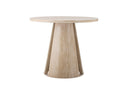 Esstisch Travio – Rundes Design im Travertin-Look