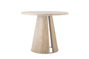 Esstisch Travio – Rundes Design im Travertin-Look