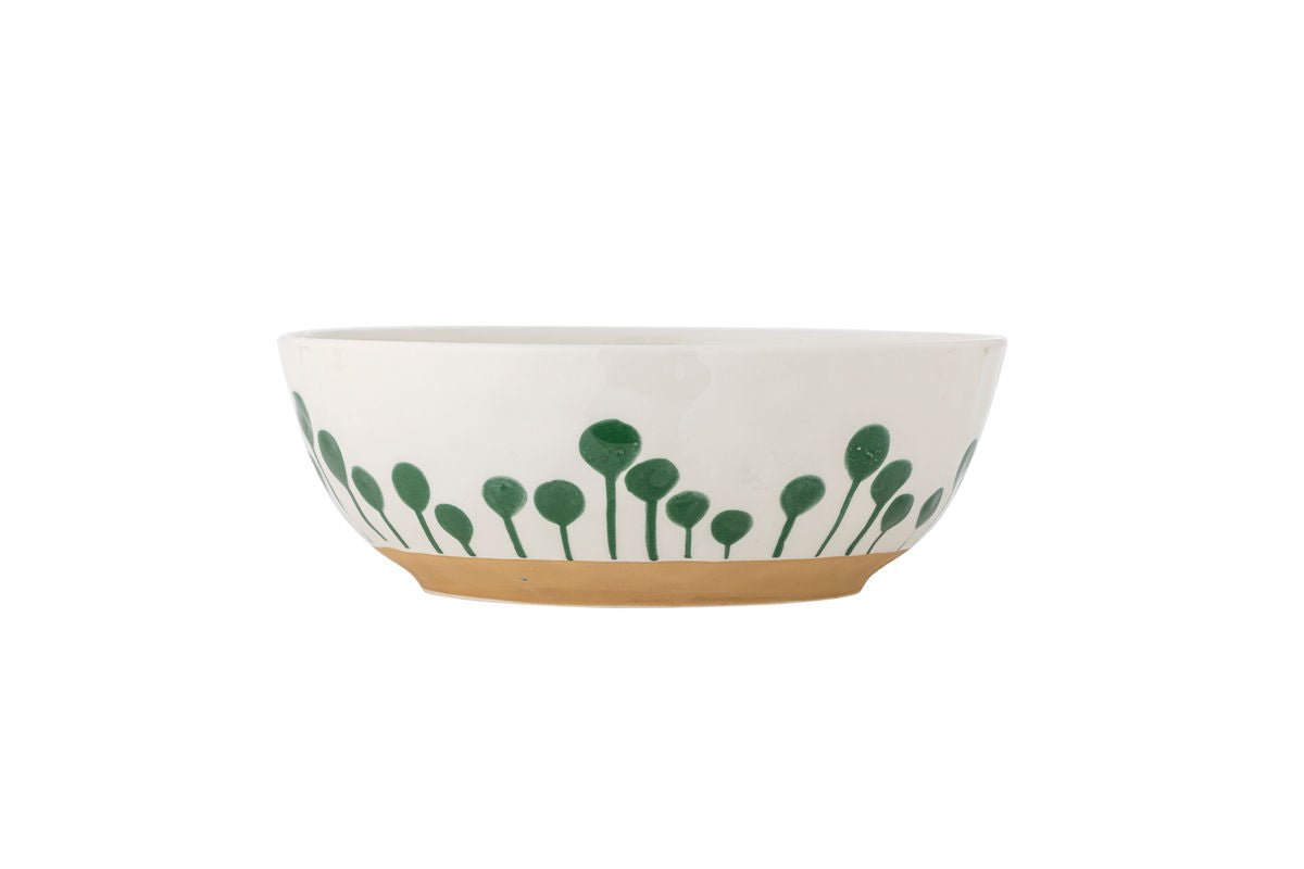 Schale Mireya – Handbemaltes Steingut mit floralem Punktmuster