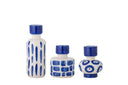 Vasen-Set Bluvia – Blaue Steingutvasen (3-teilig)