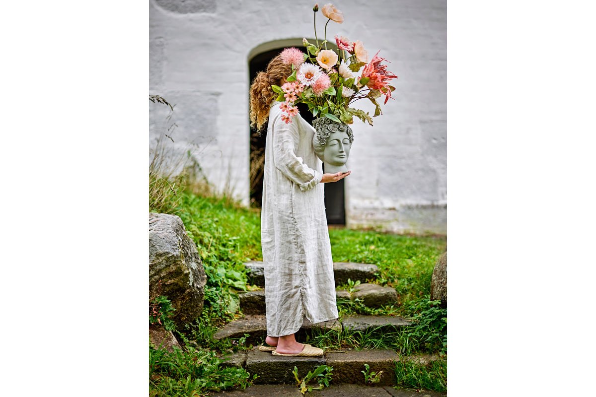 Künstlicher Blumenstrauß Himeko – Üppige Blüten in zarten Rosétönen