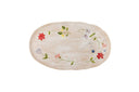 Servierplatte Calisa – handbemalte Steingutplatte mit floralem Design