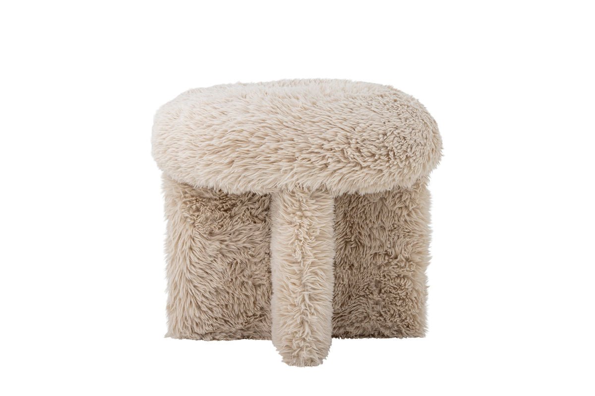 Beistellhocker Puffipuff – weicher Bezug in warmen Beigeton
