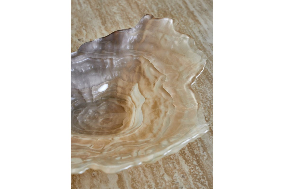 Schale Akuri – aus Glas in Natur mit organischer Form