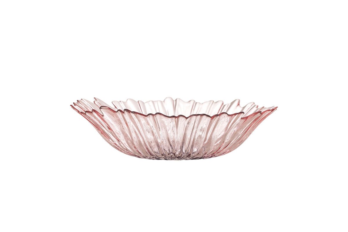 Schale Claire – aus Glas in Rosé mit floralem Charakter