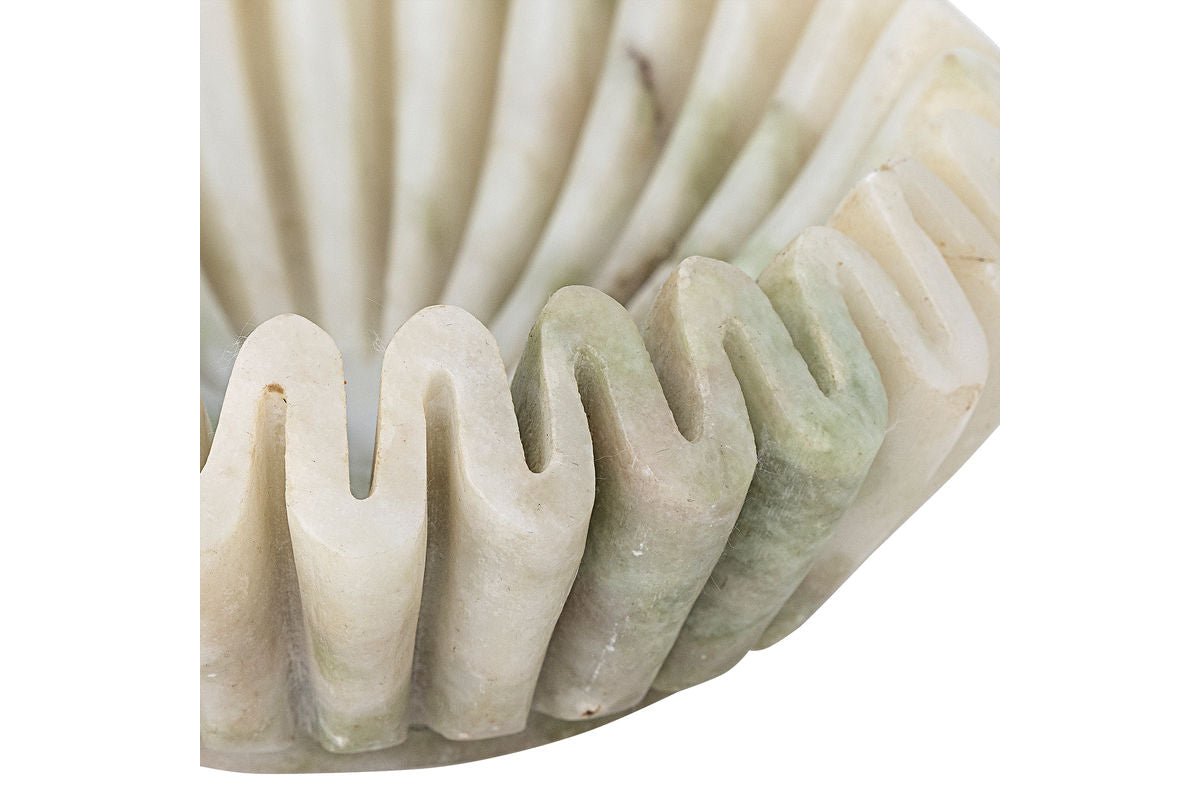 Schale Emil – Skulpturaler Marmor in Grün