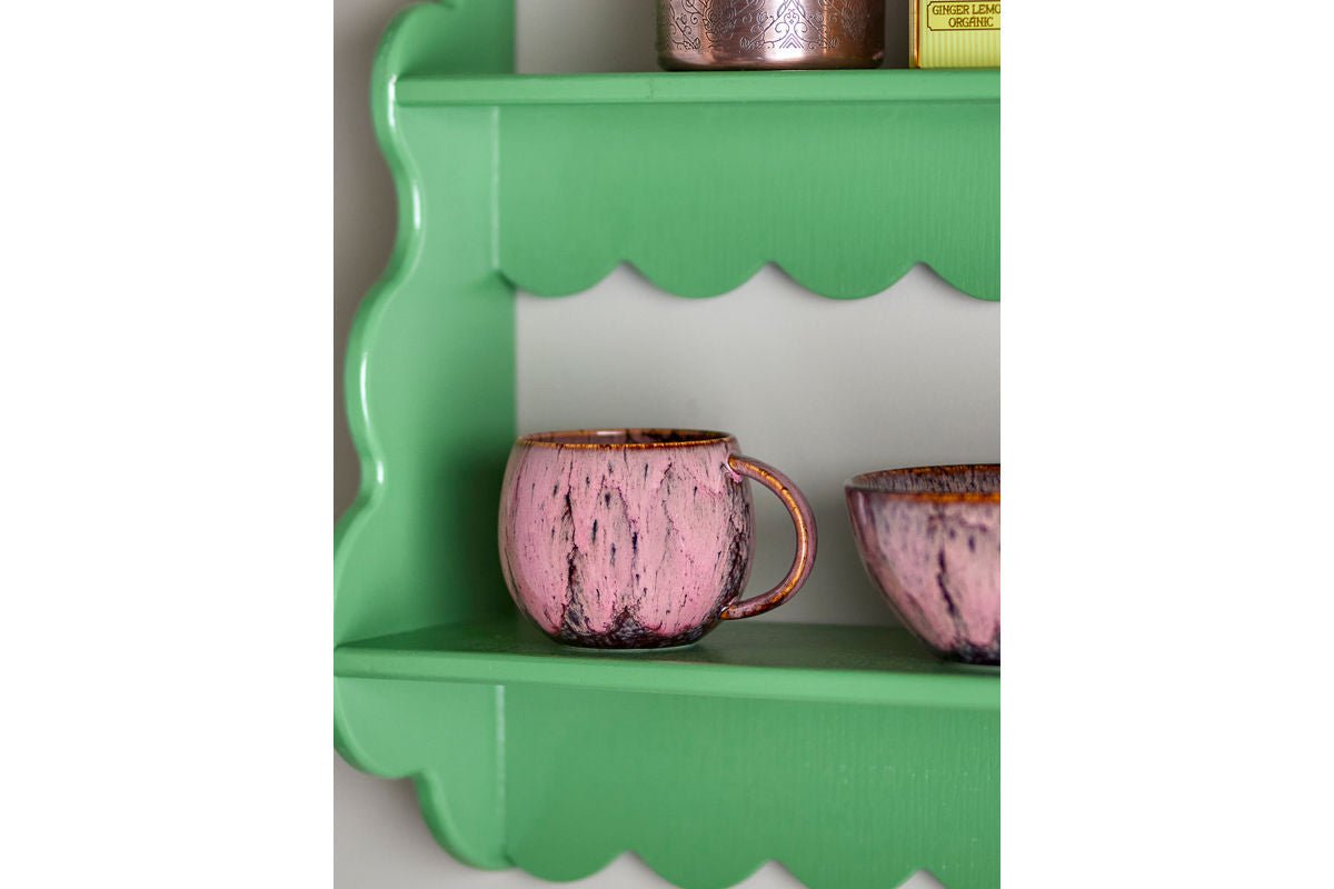 Becher-Set Melal – Rosé, gefertigt aus Steingut (4er-Set)