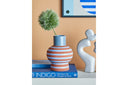 Vase Mara - Orange, aus Steingut