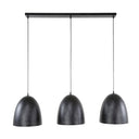 Pendelleuchte Aliora – Mit 3 Leuchten in dunkelgrauer Glockenform im Mesh-Design