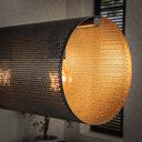 Pendelleuchte Valeria – Mit 7 Leuchten in horizontalem Tube-Mesh-Design in Schwarz