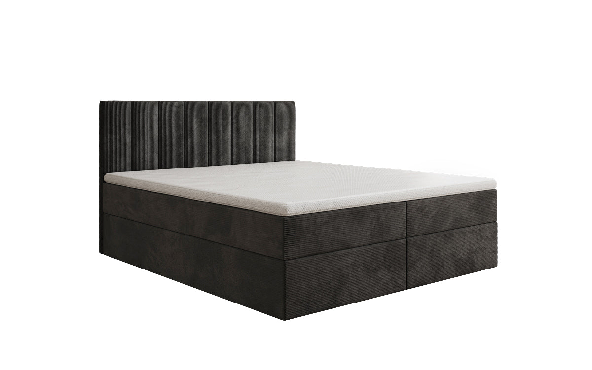 Boxspringbett Sofia in Cord mit Stauraum