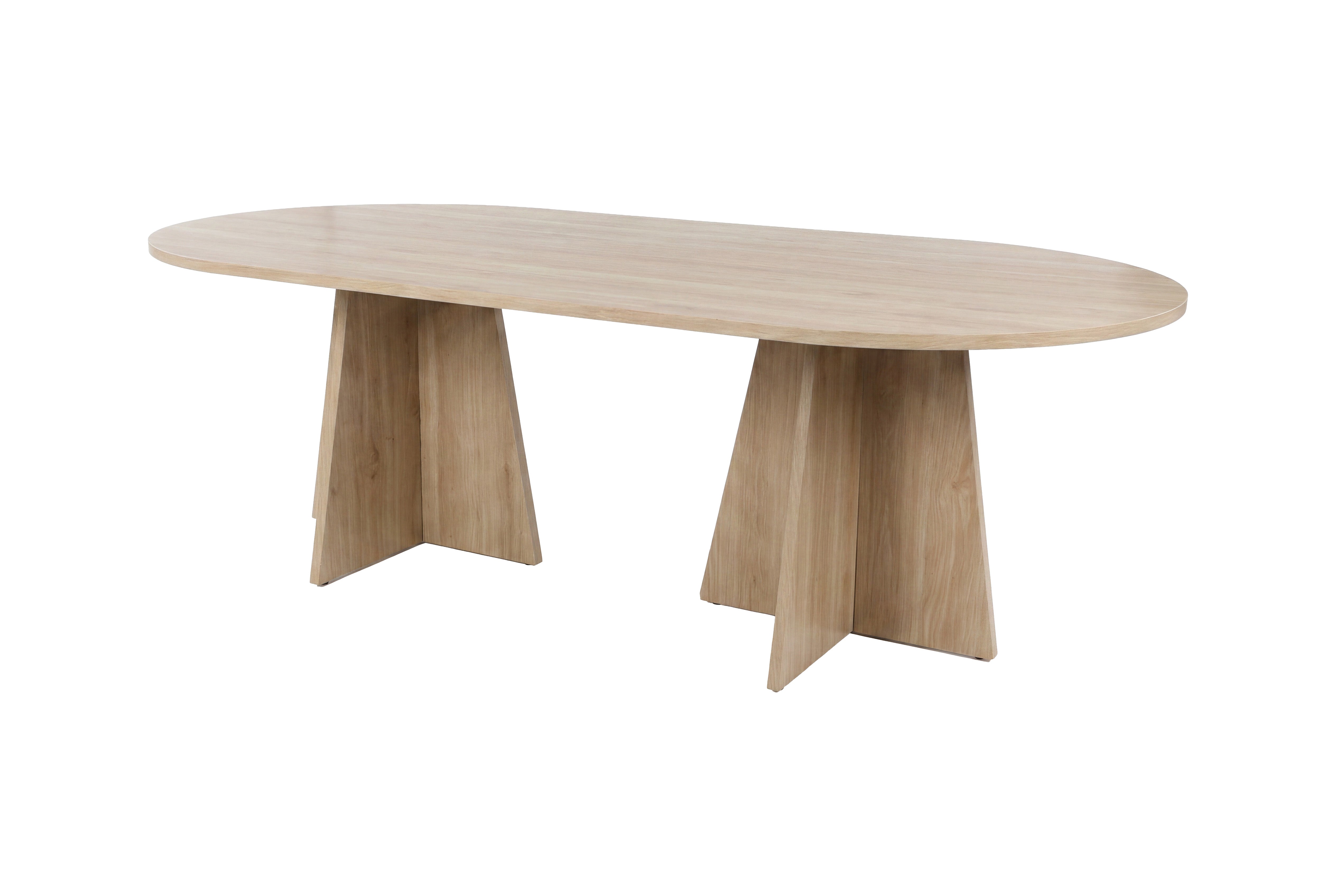 Esstisch Cazaro - ovales Design in Holzoptik