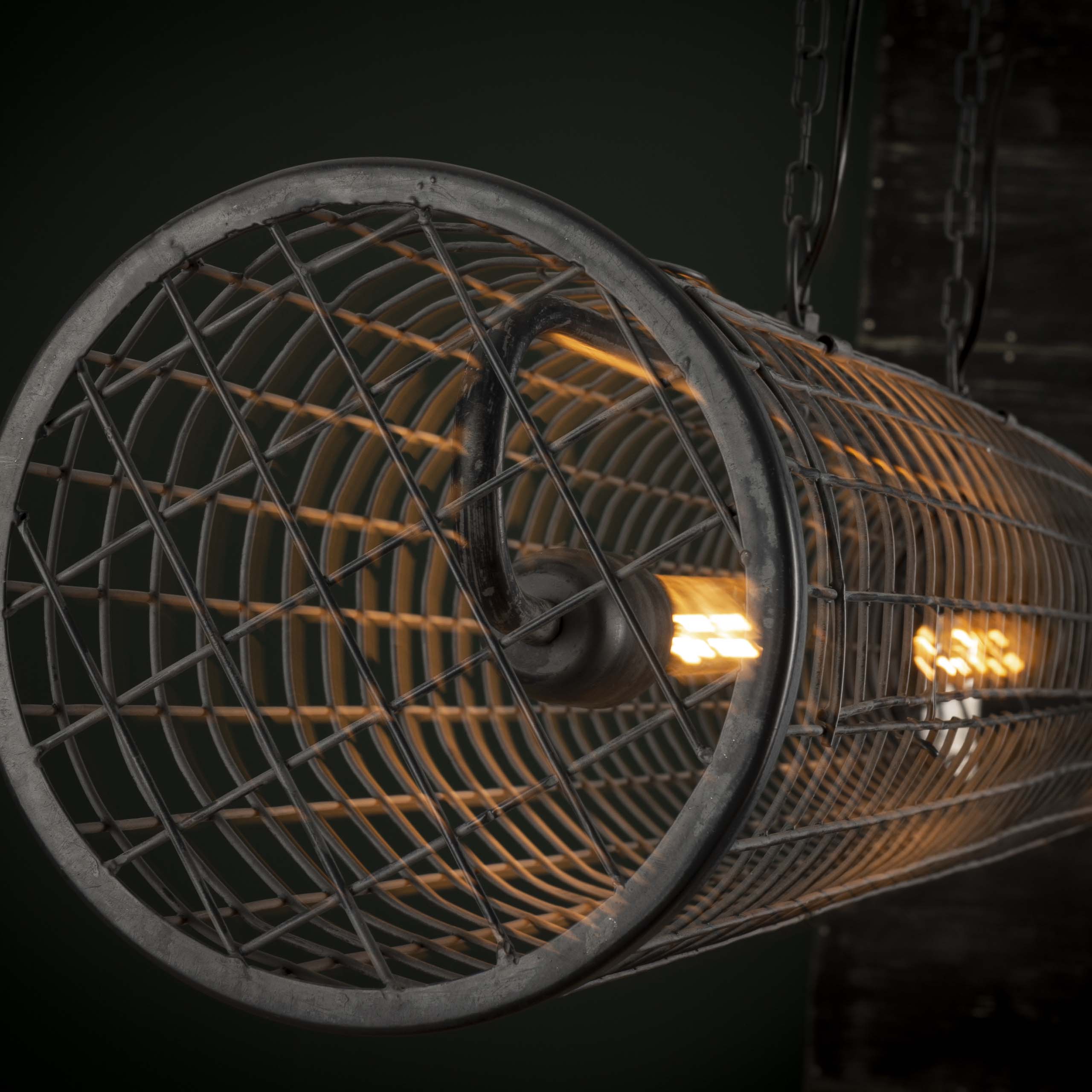 Pendelleuchte „Velanis“ – Zylindrische Lampe im industriellen Draht-Design