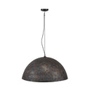 Pendelleuchte "Astryn – Großer, perforierter Lampenschirm aus Metall in Schwarz-Bronze