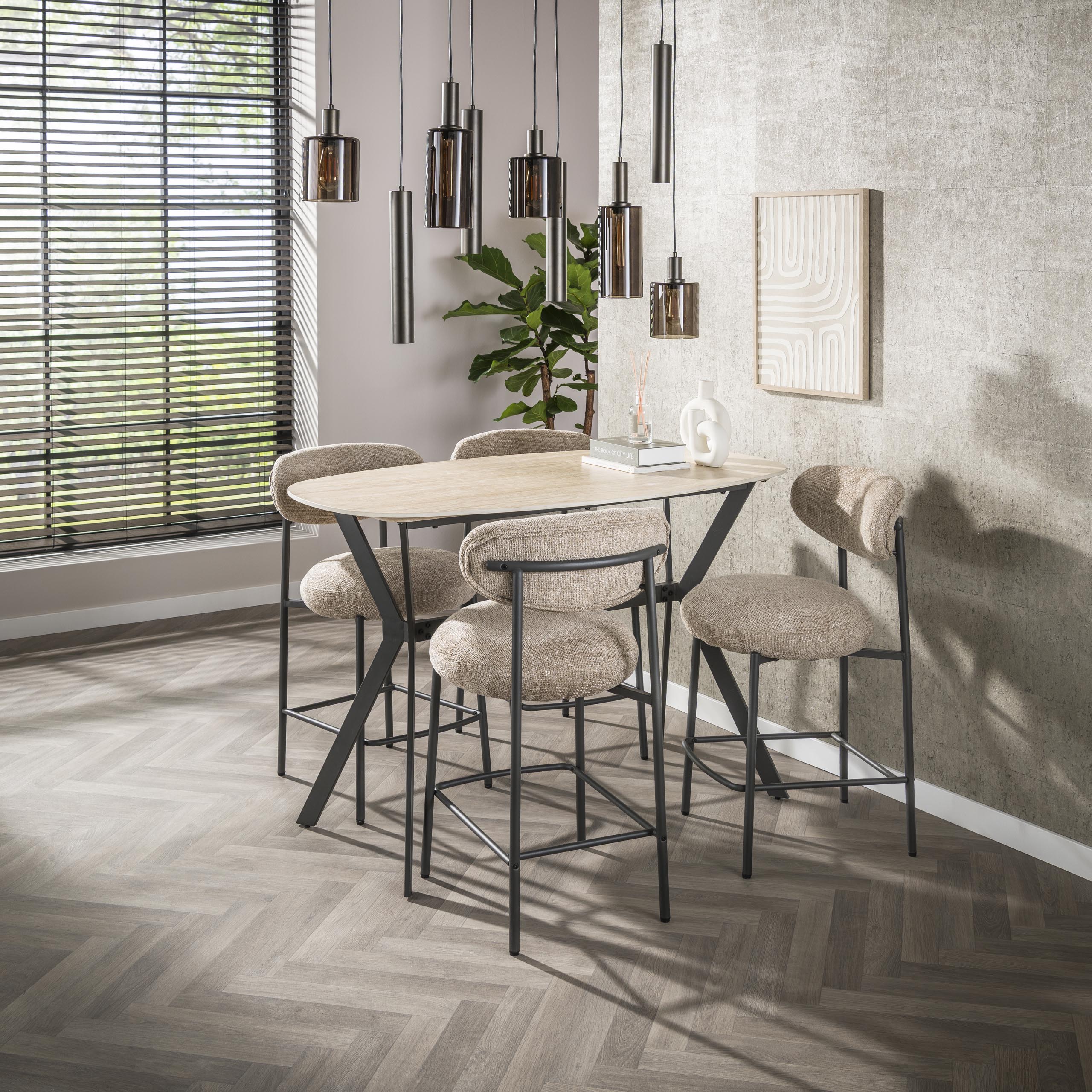 Pendelleuchte Ayu – Cluster-Design in Braun (9-flammig)