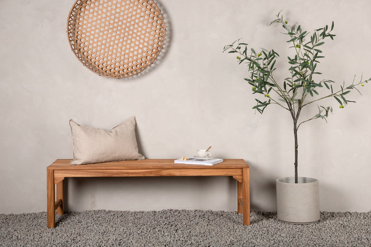 Outdoor Sitzbank "Fashion" – aus hochwertigem Teakholz