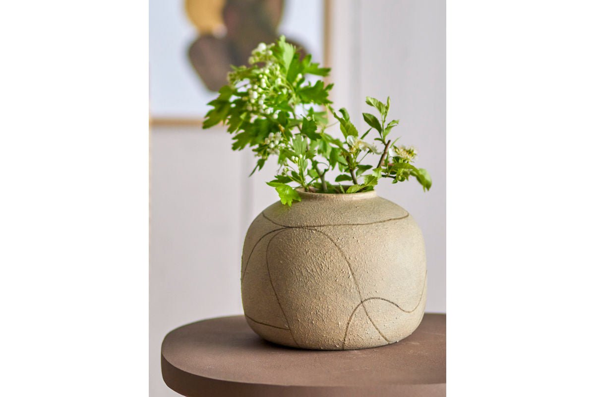 Deko-Vase „Sareen“ – Terrakotta in Natur