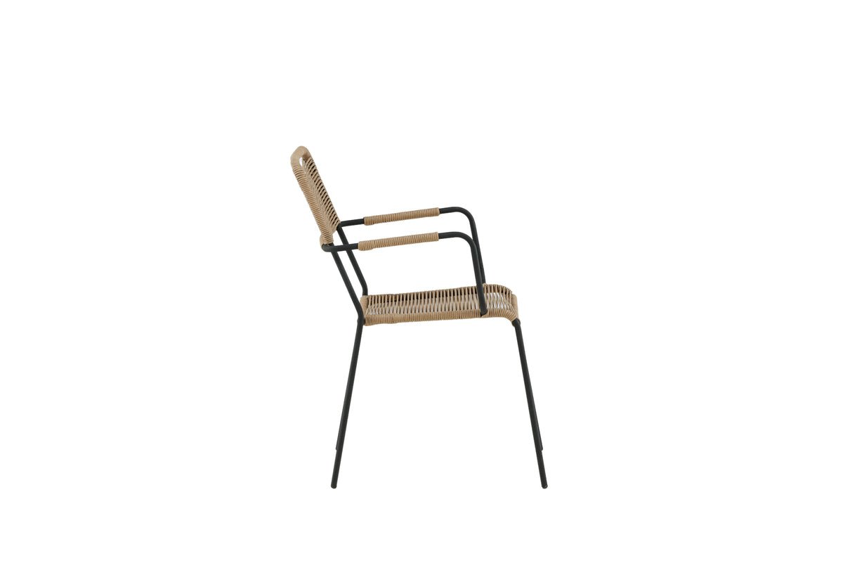 Gartenstuhl Lorano - mit braunem Polyesterseil