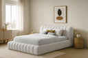 Designer Polsterbett Selene Bouclé mit Stauraum