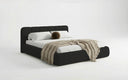Designer Polsterbett Avelo in Bouclé mit Stauraum