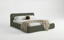 Designer Polsterbett Avelo in Bouclé mit Stauraum