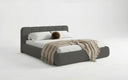 Designer Polsterbett Avelo in Bouclé mit Stauraum