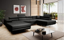 Designer Sofa Lago mit Schlaf - und Klappfunktion in Kunstleder
