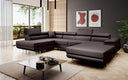 Designer Sofa Lago mit Schlaf - und Klappfunktion in Kunstleder