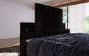 Boxspringbett Sejour mit TV Lift, RGB und Stauraum in Cord