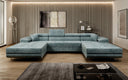 Designer Sofa Calvera U mit Schlaf- und Klappfunktion in Cord