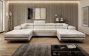 Designer Sofa Calvera U mit Schlaf- und Klappfunktion in Cord