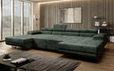 Designer Sofa Calvera U mit Schlaf- und Klappfunktion in Cord