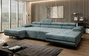 Designer Sofa Calvera U mit Schlaf- und Klappfunktion in Cord