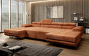 Designer Sofa Calvera U mit Schlaf- und Klappfunktion in Cord