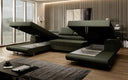 Designer Sofa Calvera U mit Schlaf- und Klappfunktion in Bouclé