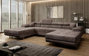 Designer Sofa Calvera U mit Schlaf- und Klappfunktion in Cord