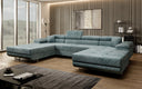 Designer Sofa Calvera U mit Schlaf- und Klappfunktion in Cord