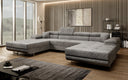 Designer Sofa Calvera U mit Schlaf- und Klappfunktion in Cord